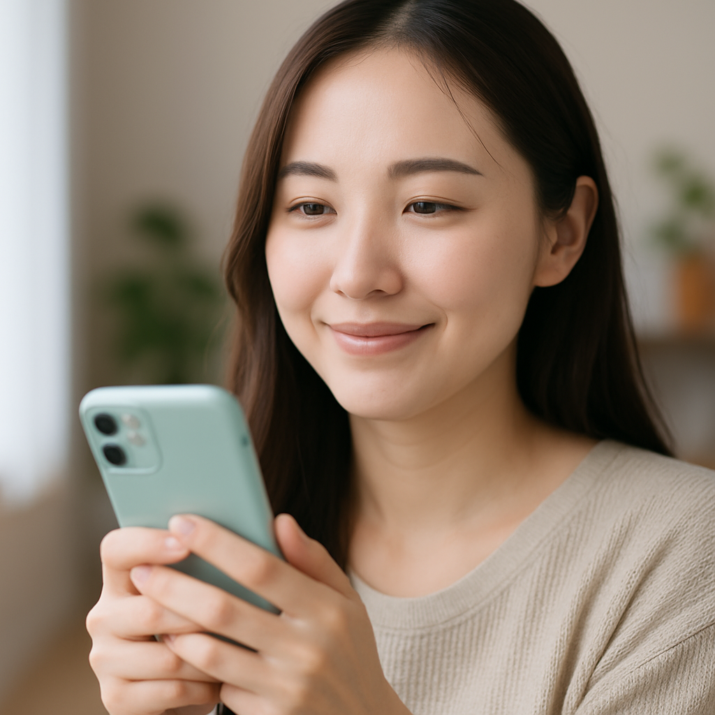 ここなら相談出来そう、と安心した表情の女性の画像お願い。文字無しで。


