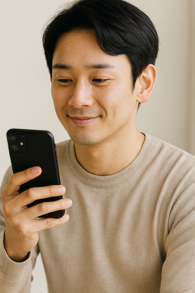 阪神法務事務所からLINEで返信を受け取り安心する相談者