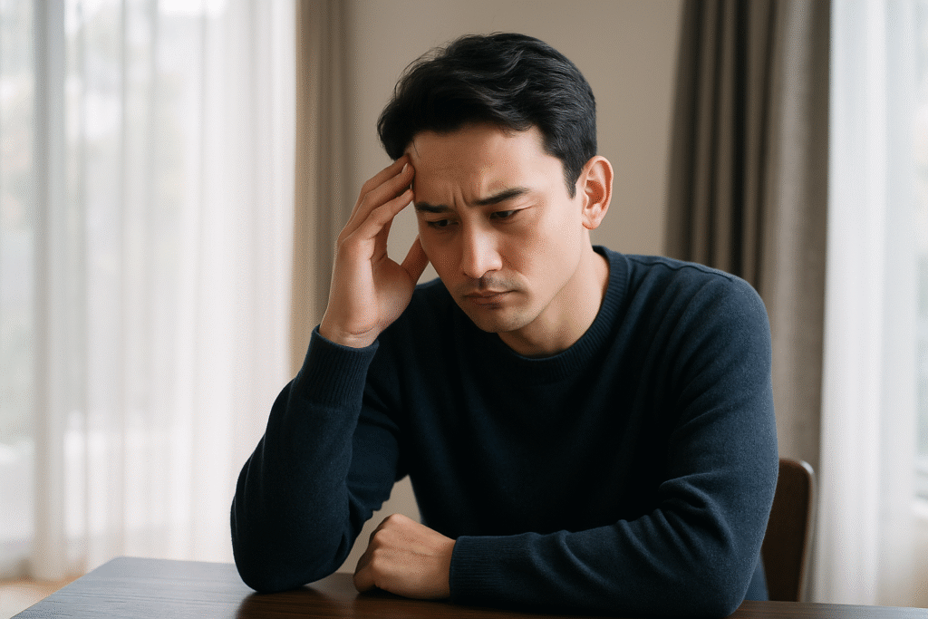 自分で解決策を考える男性