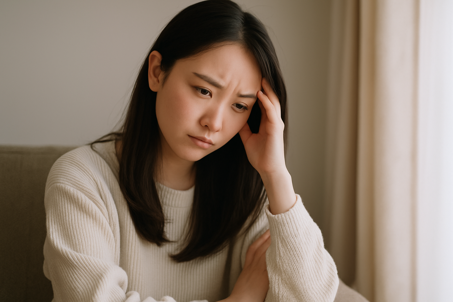 悩んでる女性