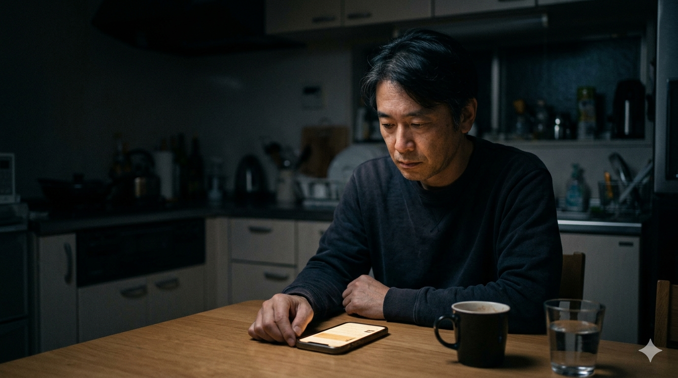 家族にバレずに出来るのか？悩む男性