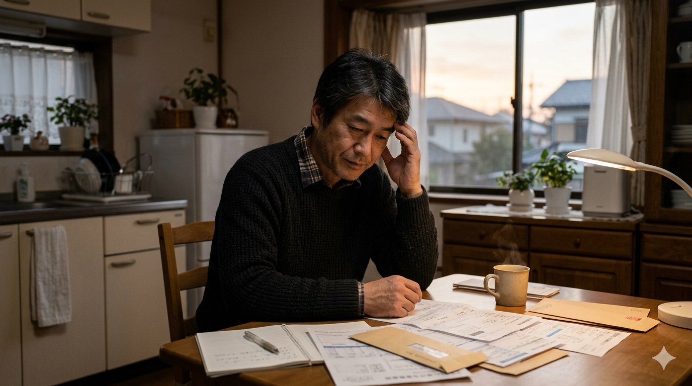 借金で苦しみ精神的に限界を感じる男性