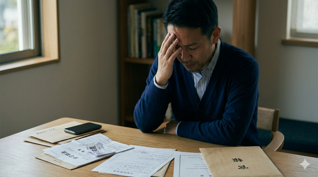 自己破産を選んで後悔する男性