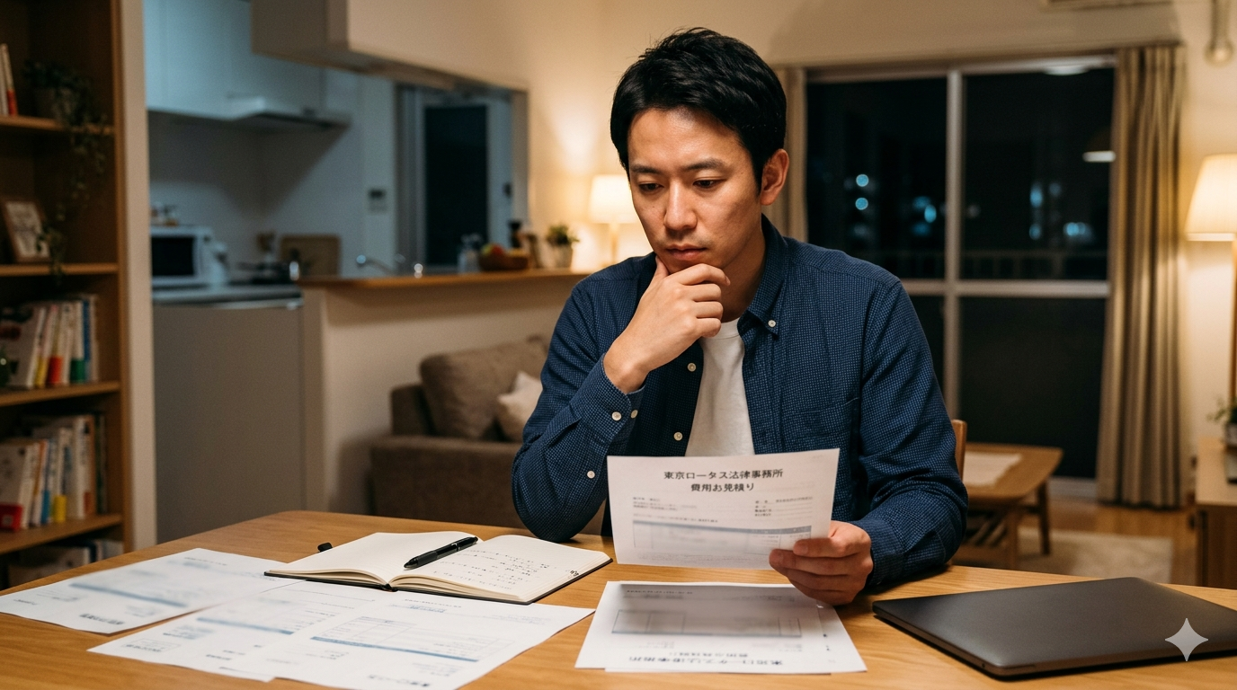 相談費用はいくらなの？悩む男性